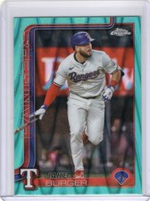 2025 Topps Chrome Update Aqua Raywave Refractor /199 & Base Jake Burger #USC37