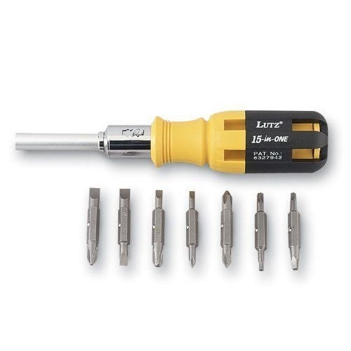 Lutz 15-in-1 Ratchet Screwdriver-YELLOW/BLACK