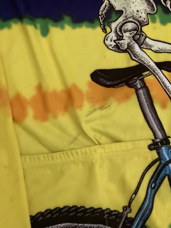 Camiseta de ciclismo Primal Wear Greatful Tread Dead para hombre amarilla esqueleto talla XL Foto 4 de 4