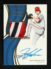 2019 Panini Immaculate Prospect Patch 8/49 Ian Anderson #PPA-IA Patch Auto b8h