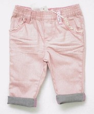 Jeans rosa glitterato per bambini IKKS taglia 6 mesi denim legno di rosa XC29030