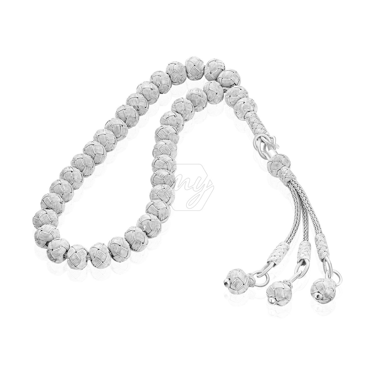 1000 Ct Silver Turkish Kazaz Hand Knitted Islamic Prayer Beads