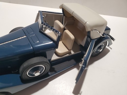 Danbury Mint 1934 Hispano-Suiza J12 1:24 Scale Diecast Model Car Blue - Picture 10 of 12