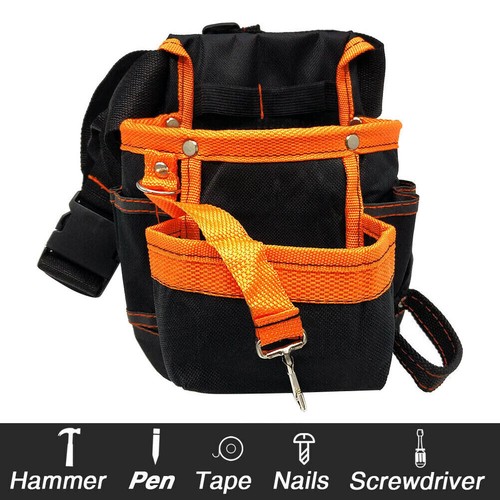 Electrical Tool Bag Waist Belt Pouch Screwdrivers Hammer Pencil Holder Storage - Picture 5 of 14