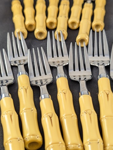 YOU PICK: BAMBOO by Hampton Silversmiths Stainless Flatware With Plastic Handle - Picture 10 of 64