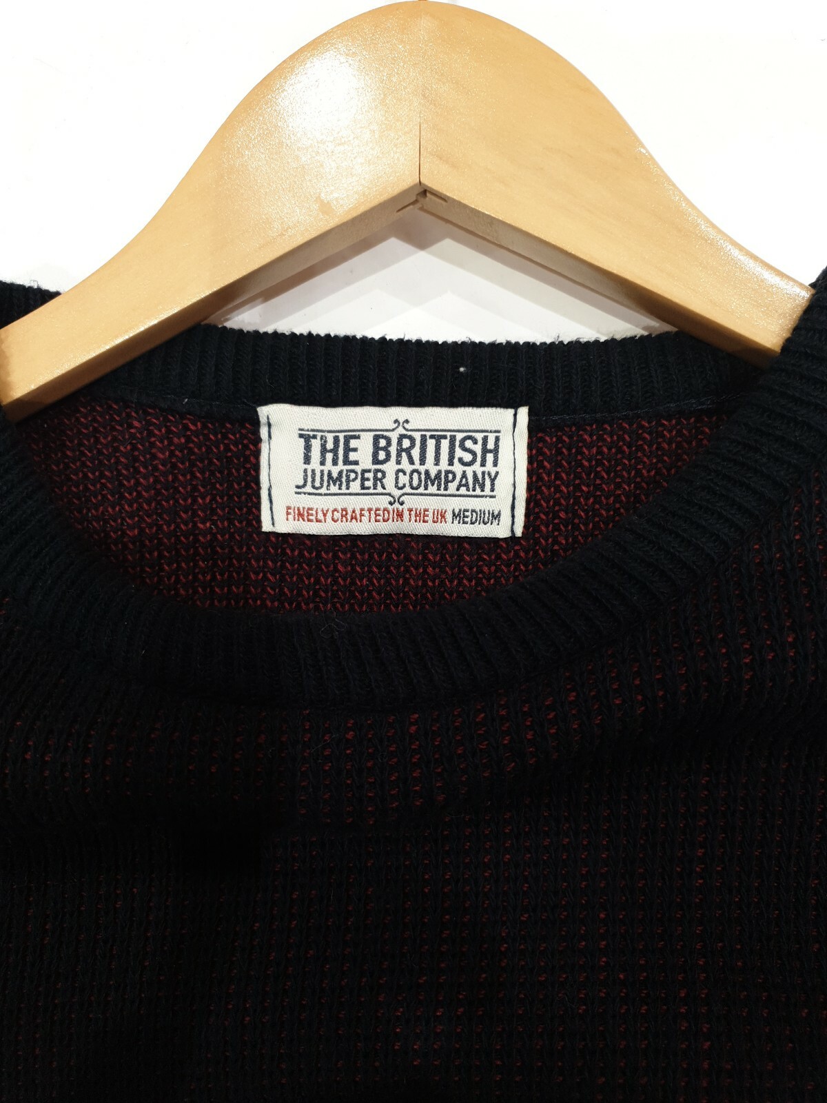 THE BRITISH JUMPER COMPANY Jumper Blue/Red Long Sleeve Men's Size Medium image 7