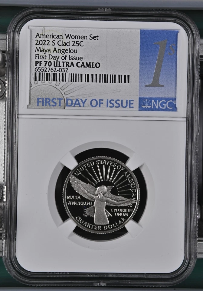 2022 S Clad "AMERICAN WOMEN SET" Quarters NGC PF70 FDOI 5-coin Quarter w Box 1st - Image 2 of 4