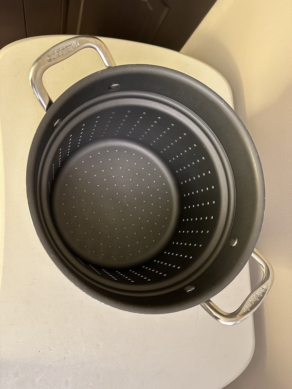 Cuisinart Annodized Aluminum Strainer Colander 0913 Insert 6112-24S 10x8in