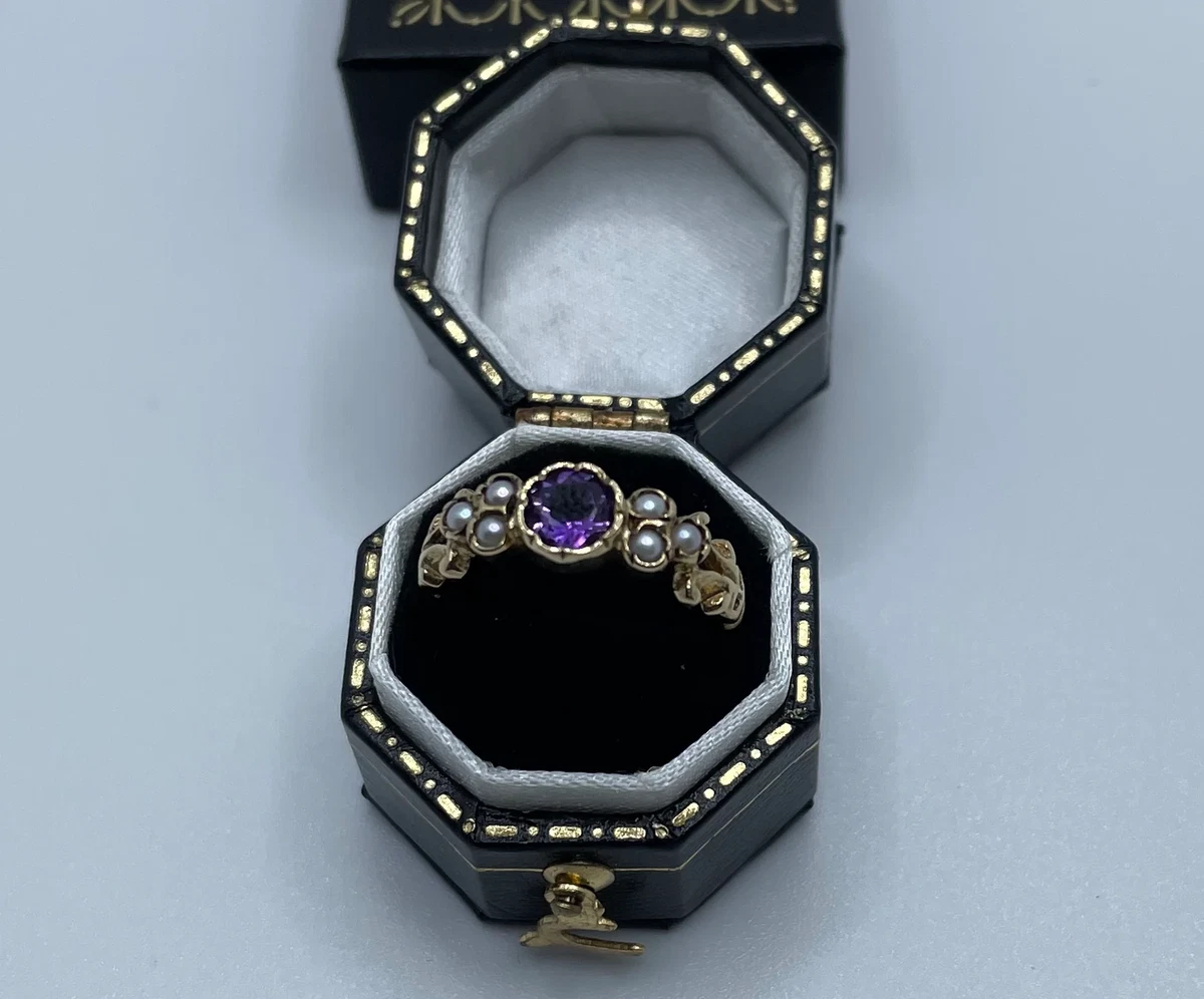 Pearl and 2024 amethyst ring