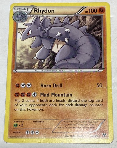Pokémon TCG Rhydon XY 61/146 Regular Rare Trading Card Ungraded