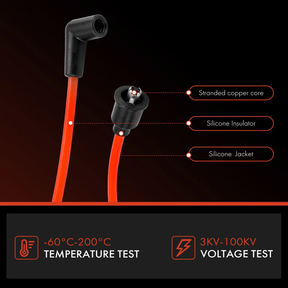 Juegos de cables de bujías de 9 piezas para Dodge Challenger Chrysler Town & Country Plymouth Foto 4 de 4