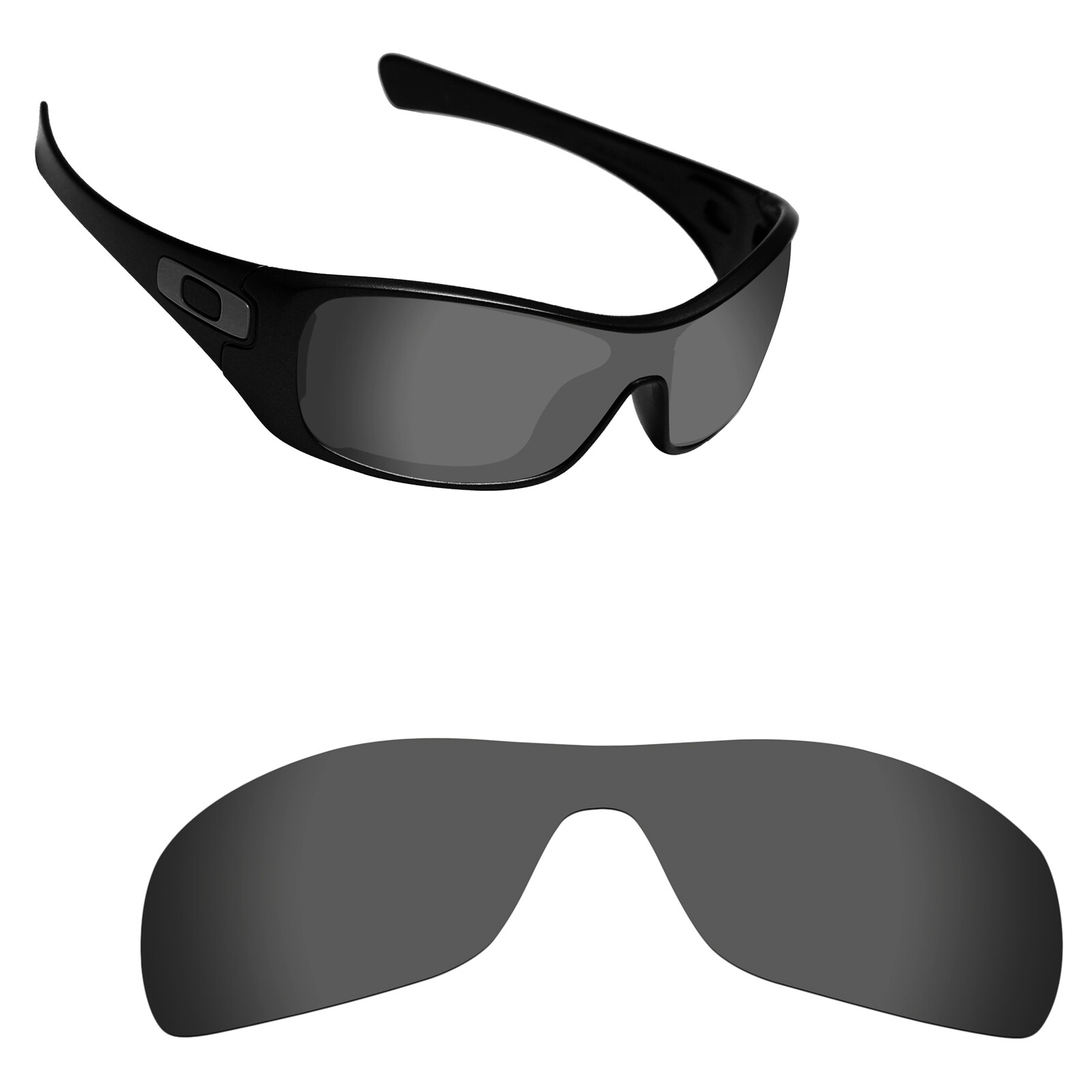 Hawkry Polarized Replacement Lenses for-Oakley Antix Sunglass Sport Black