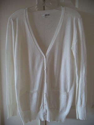 cream fine knit cardigan