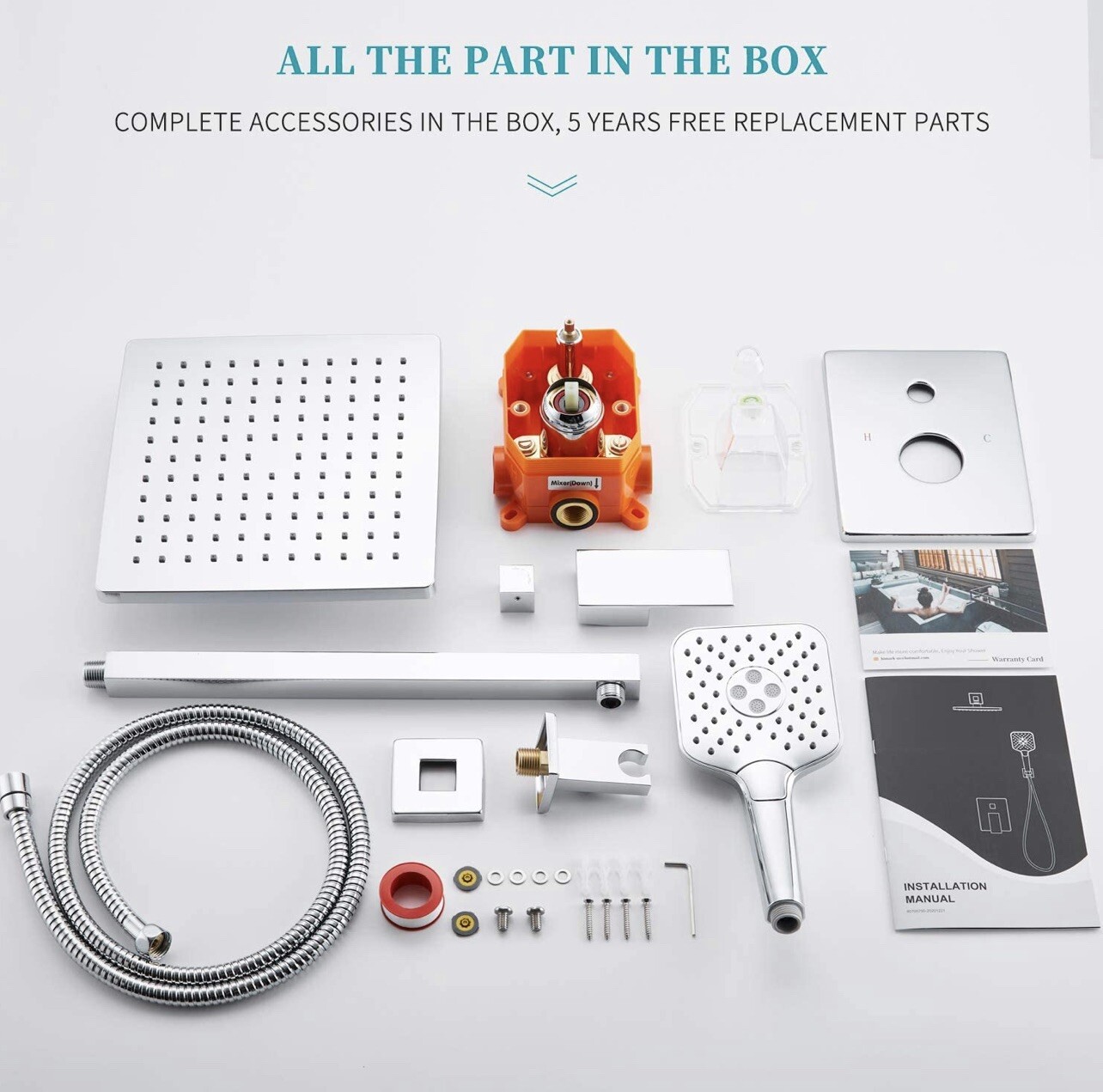 Gabrylly 10” High Pressure Rain Shower Head w/ Handheld Shower System #G1371100D