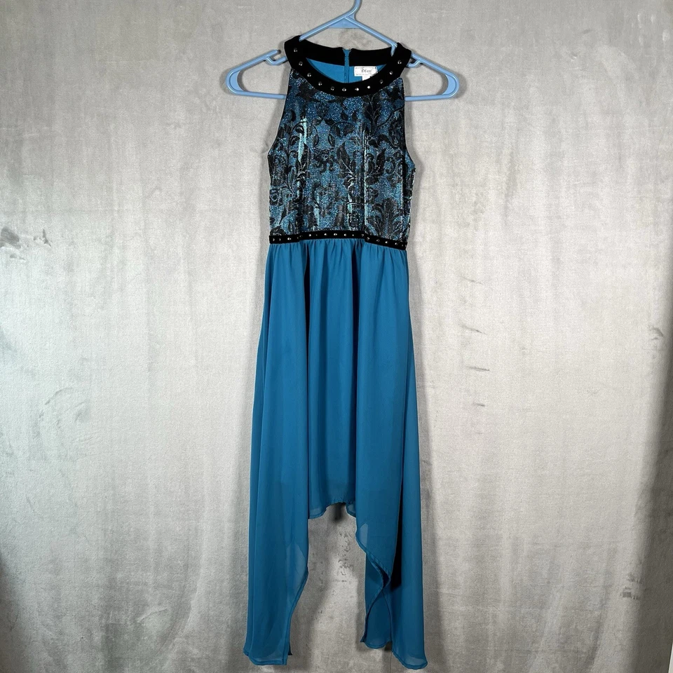 D-Signed Disney Big Girl's Black/Teal Princess Dress Fairy Whimsical Classic XL - Image 2 of 4