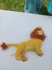 Disney Applause Lion King Mufasa Vinyl Face Stuffed Animal Vintage Plush