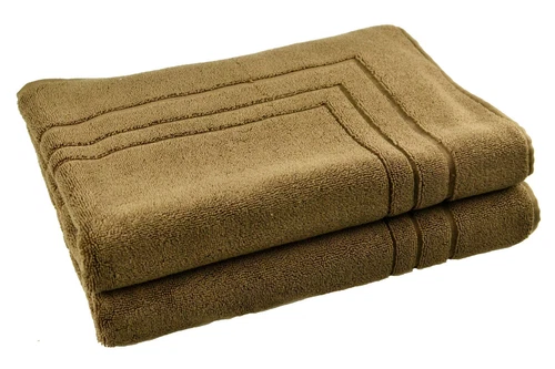 2 Pack Towels Egyptian Cotton Bath Mats 900gsm 5 Star Hotel Quality Latte