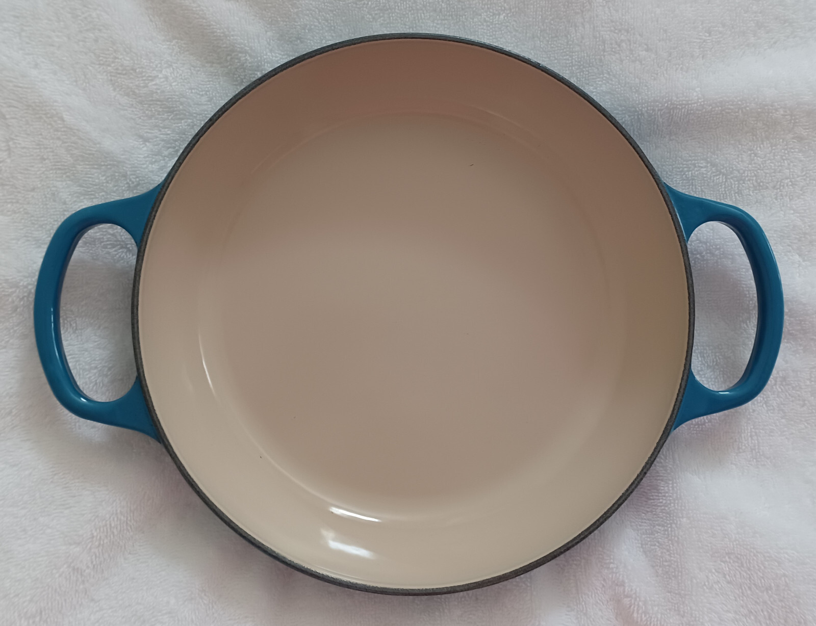 LE CREUSET Enamel Cast Iron Signature MARSEILLE Blue Snowflake Braiser