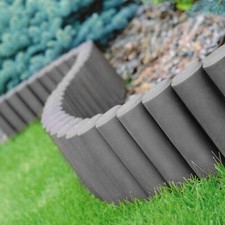 2.2m Plastic Garden Edging Plant Border Hammer-in Lawn Palisade Garden Edging