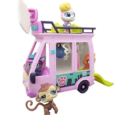 LPS Pets In the City Tour Bus Barkley Woofley Plus 3 Extra Figures READ