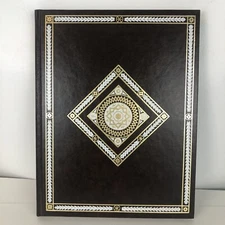Anything Book Journal Diary Sketch Notebook Brown Gold Vintage Unruled Blank