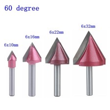 60 Degree Router Cnc Engraving V Groove Bit 6mm X 22mm 1 4 Shank A 22mm Tool For Sale Online Ebay