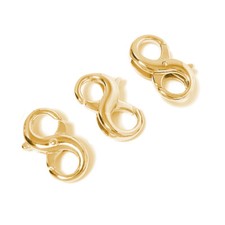 3x Double Lobster Clasp Necklace Connector Extender Clasps for Jewelry Making