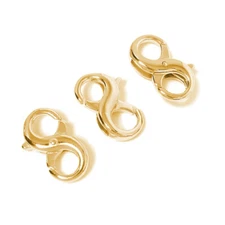 3x Double Lobster Clasp Necklace Connector Extender Clasps for Jewelry Making