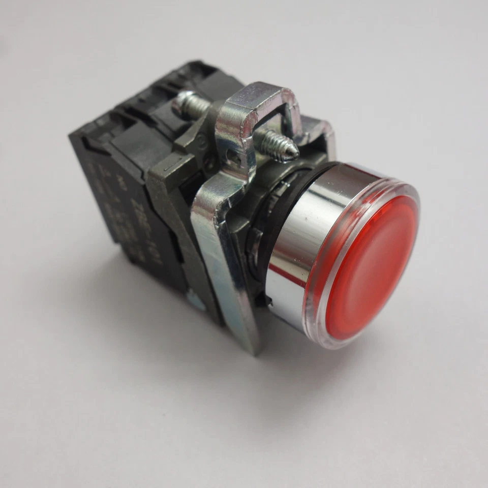 1PC 22MM Illuminated pushbuttons with flush push Fits XB4BW34G5 110/120V RED - Image 2 of 4
