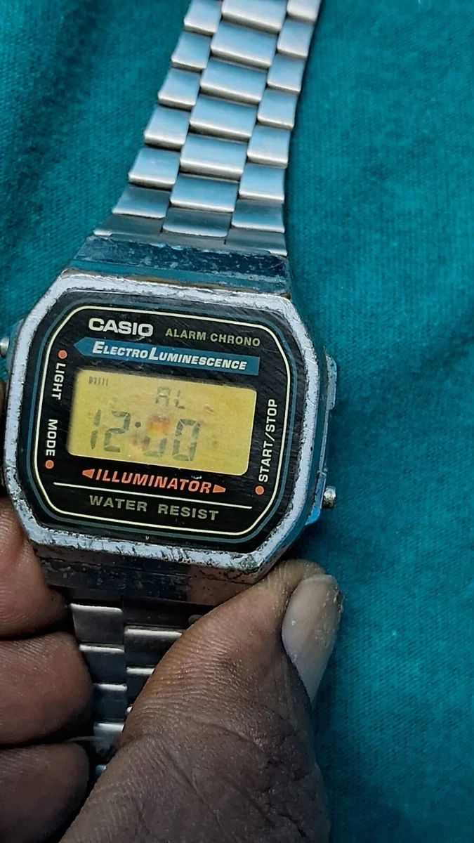 Casio 1275 A168 Alarm chrono Men s digital watch for spare repair