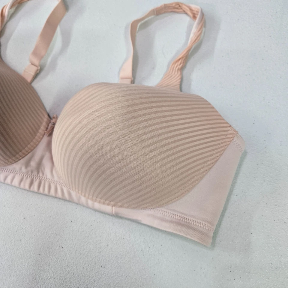 Sujetador Vanity Fair Mujer 40D Rosa Rayas Radiante Colección Cobertura Completa Inalámbrico Foto 3 de 4