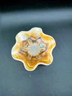 Dugan Carnival Glass Petal and Fan Individual Berry Bowl Peach Opalescent