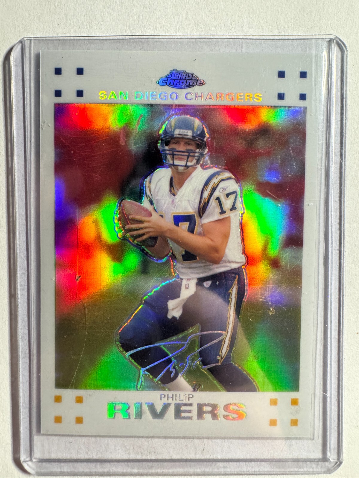 K288,978 - 2007 Topps Chrome White Refractors #TC8 Philip Rivers #/869