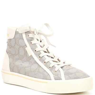 Coach High Top Button Up Sneaker Coach Sneakers Women Gray