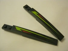 Lego Lot Of 1 Black 1x10 Bow Curved Arched Brick Star Wars Decal 13731 (028-65)