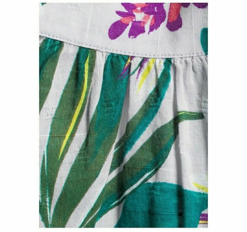 NWT Terra & Sky 3X 24W-26W Square Neck Floral Short Sleeve Plus Peasant Top - Picture 6 of 6