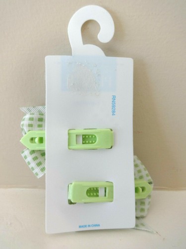 CHILDREN'S PLACE GIRLS HAIR BARETTES CLIP ALLIGATOR BOW PINK GREEN SUMMER NEW - Picture 3 of 3