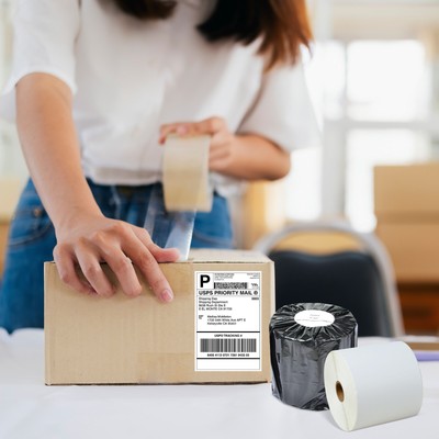 Rotoli Etichette Per Zebra ZP450 20 Rotoli Etichette Termiche Dirette 4x6" - 450 Per Rotolo, Per Stampanti Zebra ZP450/Eltron Etichette Termiche 4x6 - Foto 6