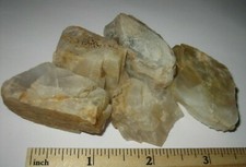 5 NATURAL ROUGH 1.5"-2" MOONSTONE CRYSTAL STONE MINERALS FROM INDIA  122.5g 4