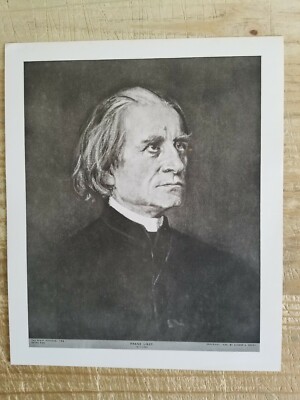 FRANZ LISZT.12'' x 10'' VTG PERRY PICTURES ENGRAVING PRINT*EP1