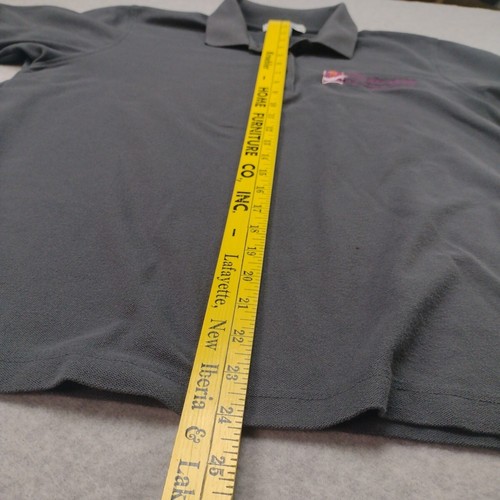 Port Authority Womens Polo Shirt Size L Gray Solid Embroidered Logo - Picture 7 of 10