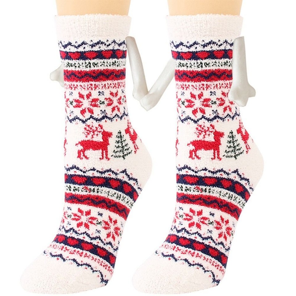 Couple Christmas Socks Unisex Hand in Hand Sock Hand Socks