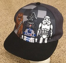 Disney Star Wars Pixels Youth Snapback Adjustable Hat Cap Lucas films NEW