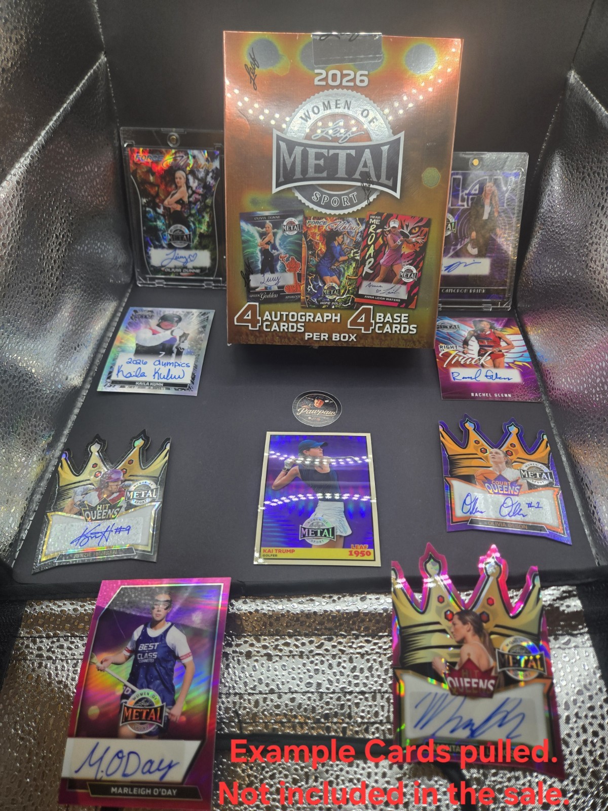 2026 Leaf Metal Women of Sport Factory Sealed Hobby Box 4 Autos + 4 Base Cards