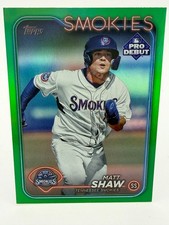 2024 Topps Pro Debut Green Foil, Matt Shaw, /99, #PD-133, Cubs