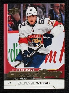 2017-18 Upper Deck Young Guns Exclusives /100 Mackenzie Weegar #459 Rookie RC