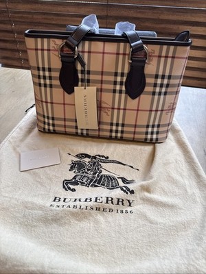 Burberry Haymarket Check/Brown Medium Regent Tote Coated  display picture 1