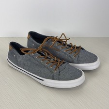Zapatillas informales Sperry Top Sider de lona grises para hombre talla 11 STS18298
