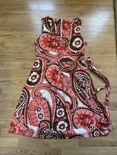 Talbots Women's Paisley Fit & Flare Midi Dress Size 8