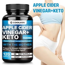 Vinagre de sidra de manzana + ceto 1500 mg - pérdida de peso, quema de grasa, desintoxicación, limpieza